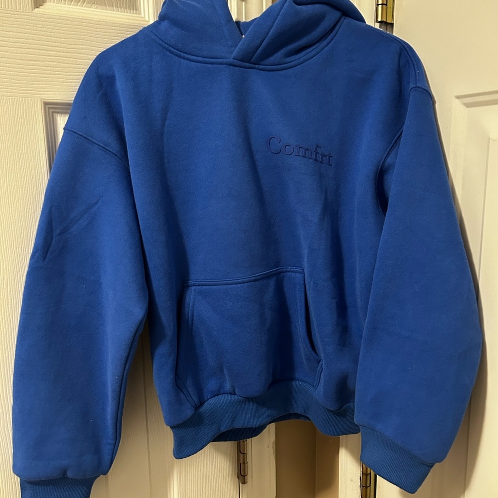 Blue Hoodie with Front Pocket